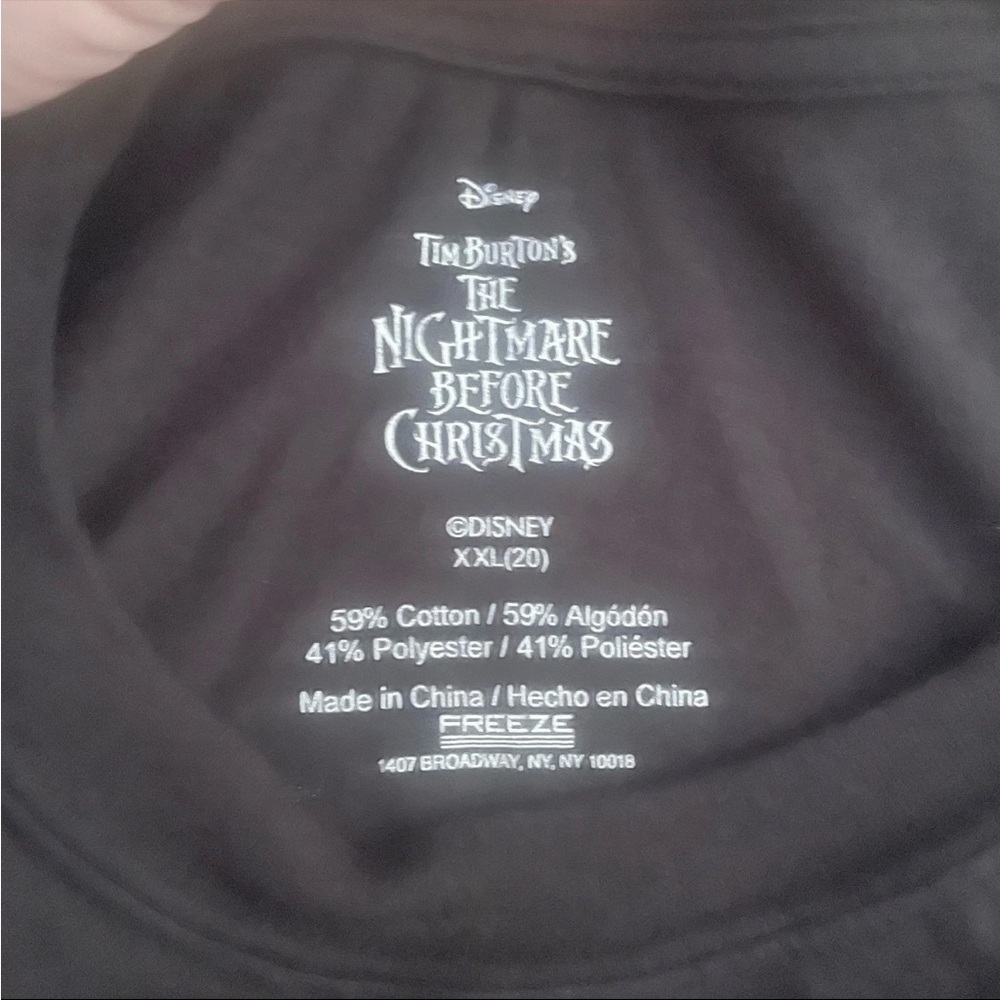 Disney Nightmare Before Christmas Womens Tshirt Black XXL Short Sleeve Cotton - Picture 6 of 8